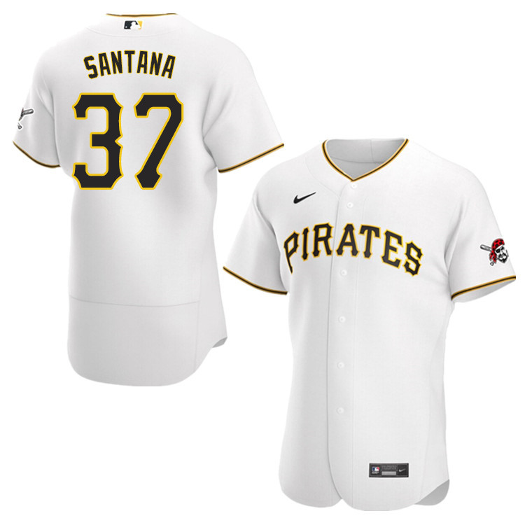 Nike Men #37 Edgar Santana Pittsburgh Pirates Baseball Jerseys Sale-White